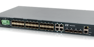 24×100/1G(SFP)、4×10/100M/1000Base-T、4×1G/10G SFP+、10Gイーサネットスイッチ：GSW-3424FM