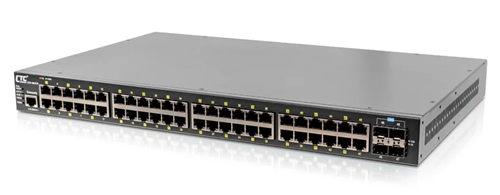 48 × GbE/RJ45 + 4 × 1G/10G SFP+ L3簡易管理機能付きイーサネットスイッチ:GSW-4804CM